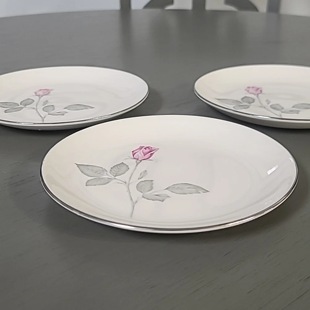 Zylstra Elegant Floral Porcelain Salad Plates - Set of 3